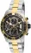 Чоловічий годинник Invicta Pro Diver SCUBA Men's Watch - 45 мм сталь + золото (22418)