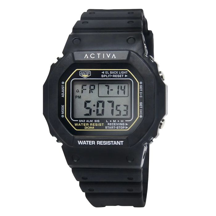 Чоловічий цифровий годинник Activa X Invicta – 44,5 мм, чорний ACW424-002