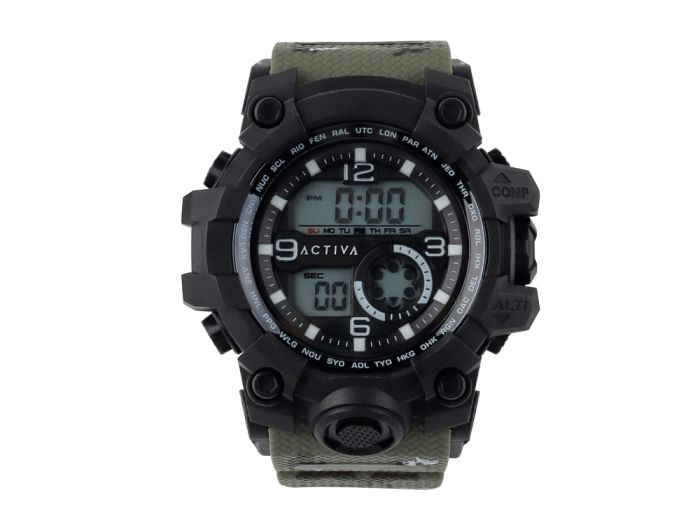 Чоловічий цифровий годинник Activa X Invicta – 54,5 мм, зелений ACW435-004
