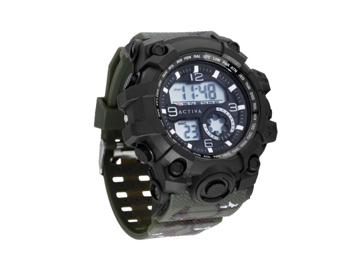 Чоловічий цифровий годинник Activa X Invicta – 54,5 мм, зелений ACW435-004