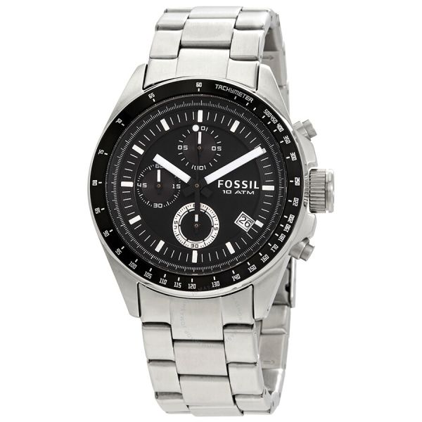 Чоловічий годинник Fossil Decker Chronograph Black Dial Men's Watch CH2600IE