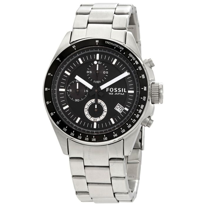 Чоловічий годинник Fossil Decker Chronograph Black Dial Men's Watch CH2600IE