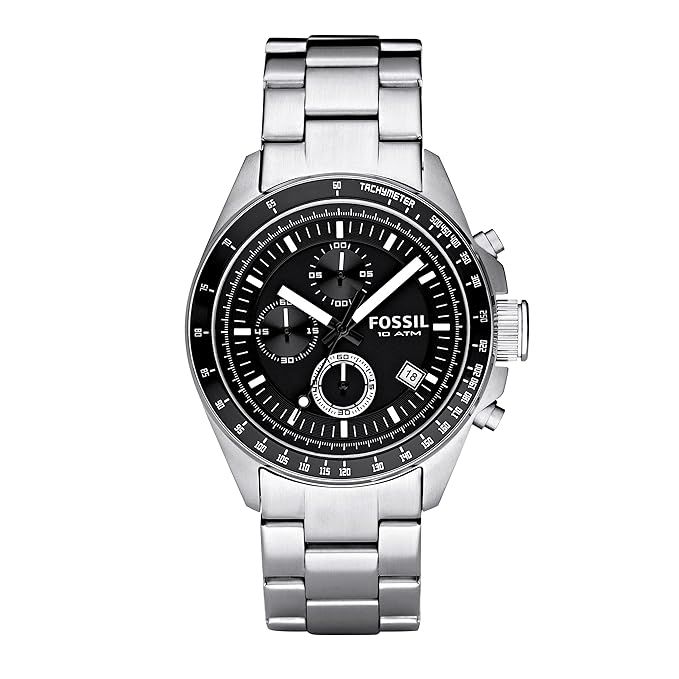 Чоловічий годинник Fossil Decker Chronograph Black Dial Men's Watch CH2600IE